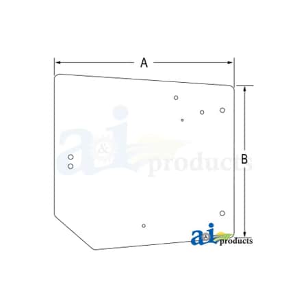 A & I Products Glass; Cab Upper Rear 48" x35" x2" A-4272760M1